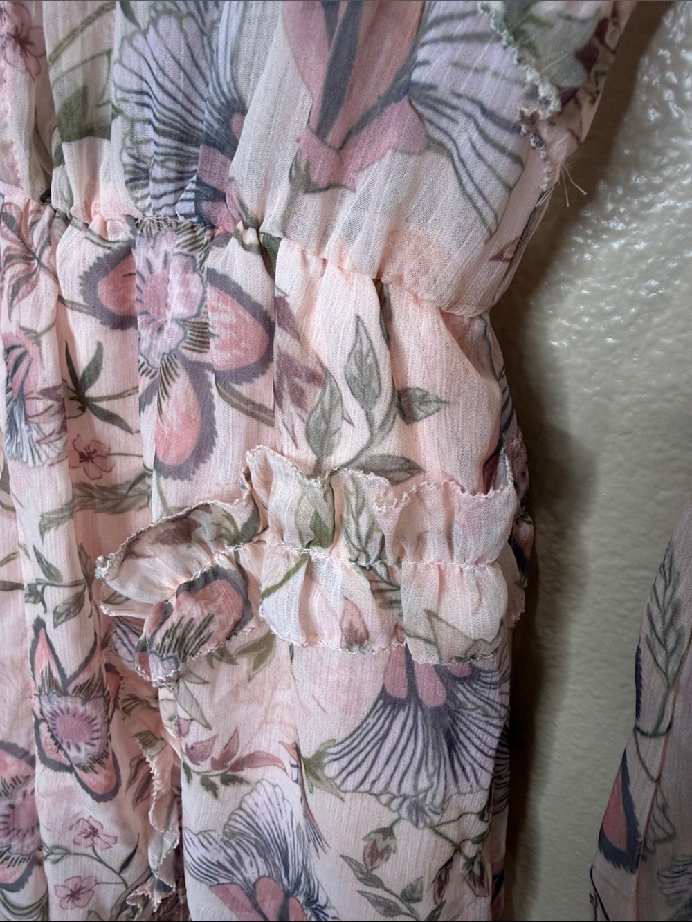 À La Plage by Cinq à Sept Floral Long Sleeve Romper XS Excellent Condition - Picture 4 of 9